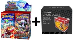 MINT Pokemon XY5 Primal Clash Box PLUS Acrylic Ultra Pro Cache Box 2.0 Protector